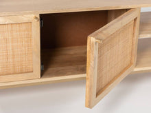 Load image into Gallery viewer, Rattan, Mango wood Small Entertainment Unit
